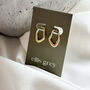 Gold Asymmetric Hoop Earrings, thumbnail 3 of 3
