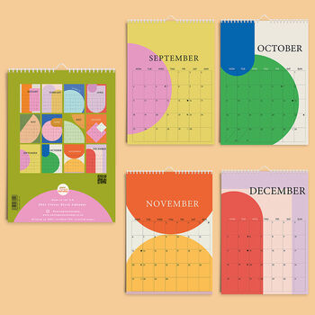 2023 Colour Block Wall Calendar | A4 Hanging Calendar, 8 of 12
