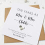 Personalised 10th Wedding Anniversary Card With Tin Heart, thumbnail 8 of 9