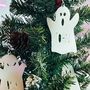 Personalised Ghost Christmas Tree Decoration, thumbnail 3 of 8