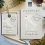 Location Map Passport Wedding Invitation, thumbnail 1 of 12