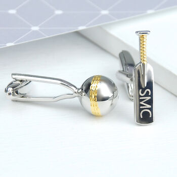 Personalised Cricket Cufflinks, 2 of 8