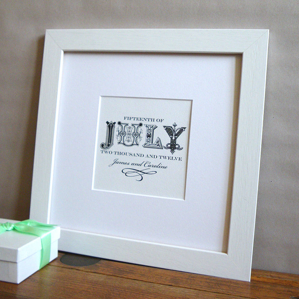 Personalised Decorative Date Print By Letterfest | notonthehighstreet.com