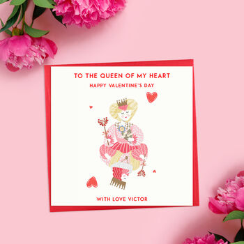 To The Queen Of My Heart Valentine's Day Card, 7 of 8