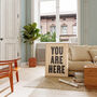 Typography Bold You Are Here Wall Print, thumbnail 1 of 6
