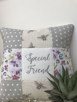Special Friend Cushion Bees And Flowers, 5 of 7