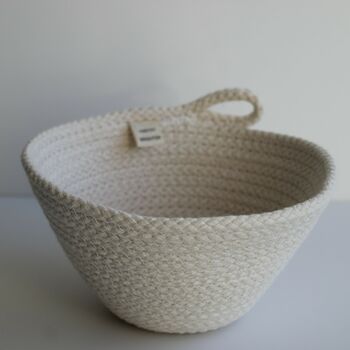 Pure White Cotton Rope Everyday Bowl, 3 of 6
