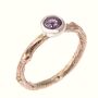 Purple Sapphire Yellow Gold Engagement Ring, thumbnail 1 of 5