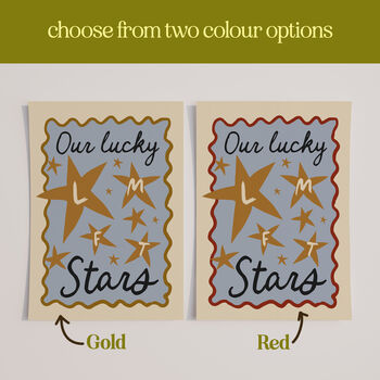 Our Lucky Stars Personalised Family Initials Print, 5 of 12