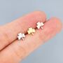 Three Leaf Shamrock Stud Earrings Sterling Silver, thumbnail 7 of 12
