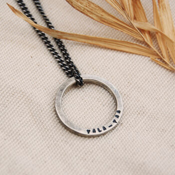 Men's Personalised Circle Pendant Necklace, 2 of 12