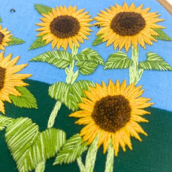 Sunflower Embroidery Kit, 6 of 9