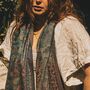Turquoise Vintage Butterfly And Tassel Pashmina Scarf, thumbnail 5 of 5