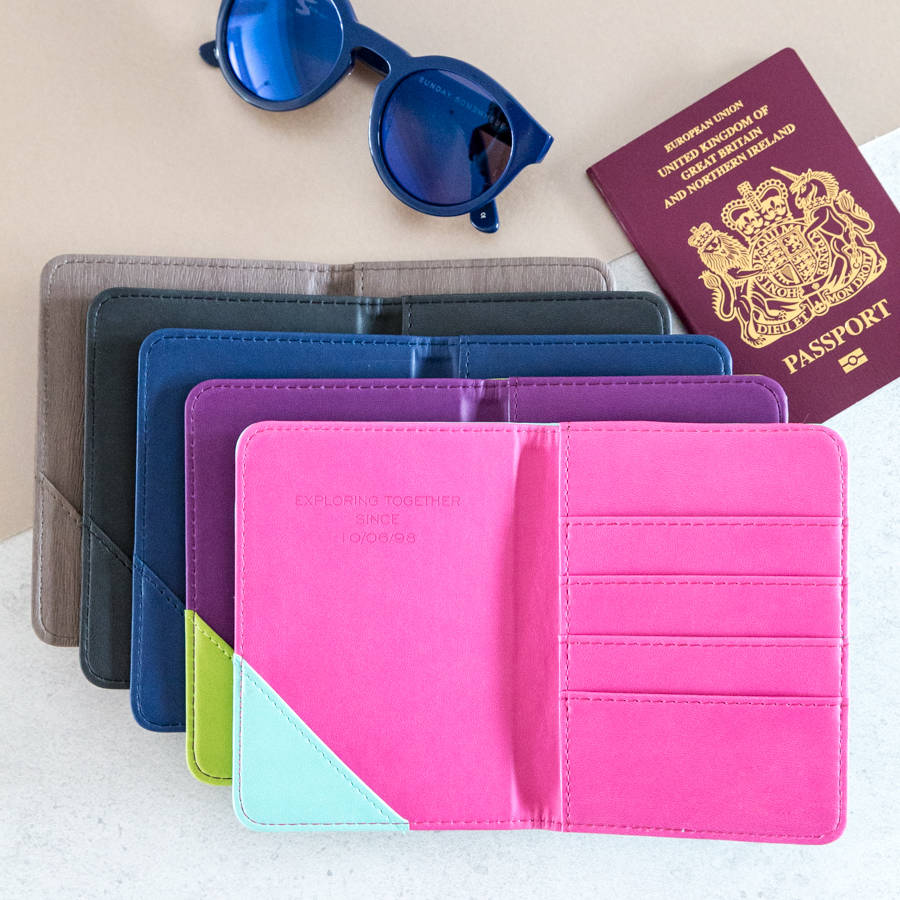 Personalised Passport Holder More Colours