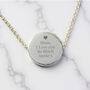 Personalised Any Message Disc Necklace, thumbnail 4 of 10