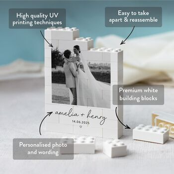 Personalised Wedding Gift Keepsake Style Blocks, 3 of 8