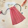 Gingham Cotton Drawstring Gift Pouch Bag, thumbnail 1 of 6