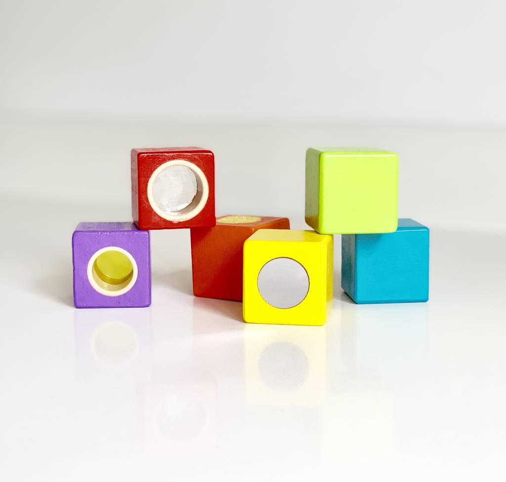 Image of Wooden Sensory Baby Blocks
