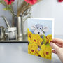 Mouse And Flowers Greeting Card, thumbnail 2 of 2
