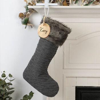Personalised Nordic Chunky Knit Christmas Stocking, 4 of 4