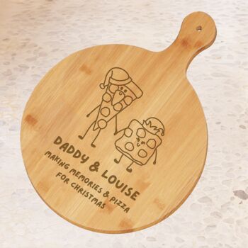 Personalised Christmas Pizza Family Board, 3 of 4
