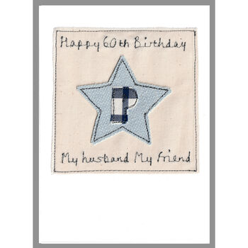 Personalised Initial Star Birthday Card For Him, 6 of 12