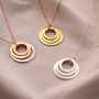 Triple Eternal Ring Pendant Personalised Necklace, thumbnail 3 of 12