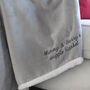 Personalised Maternity Mummy And Me Grey Blanket, thumbnail 5 of 6