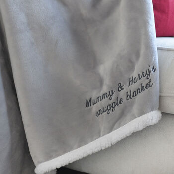 Personalised Maternity Mummy And Me Grey Blanket, 5 of 6
