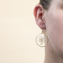 Queen Anne Framed Statement Earrings, thumbnail 1 of 2