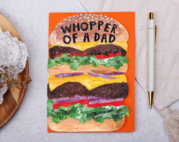 Funny Father's Day Card For Dad With Burger Design, 4 of 4