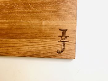 Personalised Letter Oak Chopping Board, 4 of 6