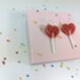 Heart Lollipop Earrings Acrylic Sterling Silver Hoops, thumbnail 8 of 10