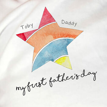 Personalised First Father's Day Star Baby Grow, 2 of 2