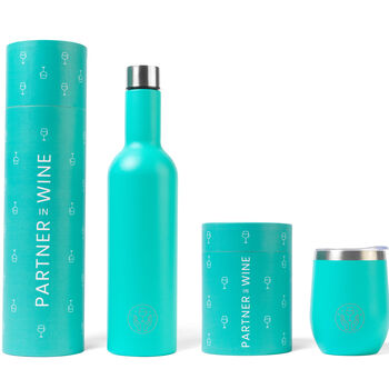 Turquoise Insulated Wine Tumbler, 7 of 9