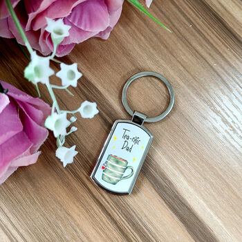 Tea Riffic Dad Keyring | Cup Of Tea Keychain, 5 of 6