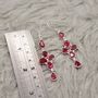 Red Ruby Dangle Earrings, thumbnail 4 of 8