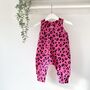 Pink Leopard Pattern Baby Romper, thumbnail 4 of 6