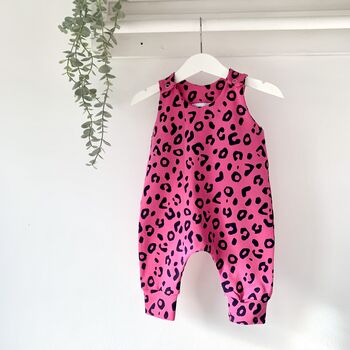 Pink Leopard Pattern Baby Romper, 4 of 6