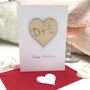 True Love Wooden Heart Personalised Valentine Card, thumbnail 1 of 4