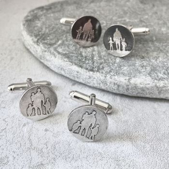 Personalised Father And Child Cufflinks, 3 of 7