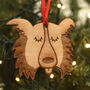 Dog Breed Wooden Natural Hanging Christmas Decoration, thumbnail 10 of 12