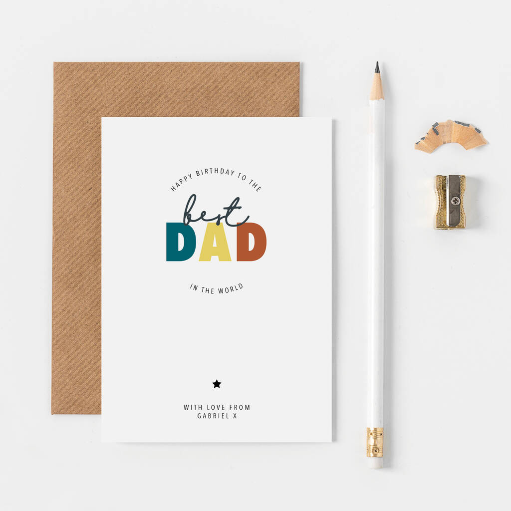 Personalised Best Dad In The World Card, 1 of 2