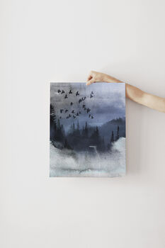 Watercolour Landscape No.17 Wall Prints, 5 of 6