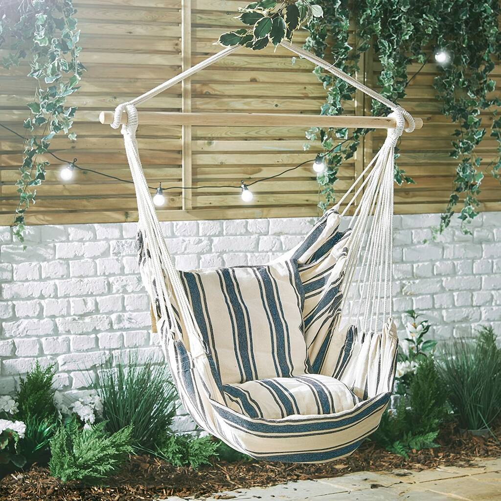 Striped Hanging Chair, 1 of 8
