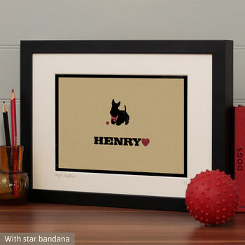 Personalised Scottish Terrier Print For One Or Two Dogs, 8 of 12