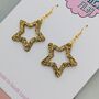 Small Star Glitter Resin Earrings, thumbnail 8 of 12