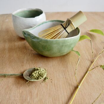 Handmade Green Ceramic Matcha Jug / Serving Bowl, 8 of 8