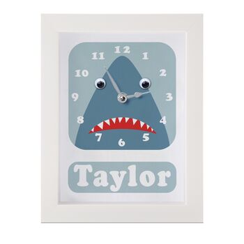 Personalised Children's Shark Clock, 8 of 9