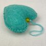 Fair Trade Beaded Felt Heart Christmas New Baby Decor, thumbnail 2 of 12